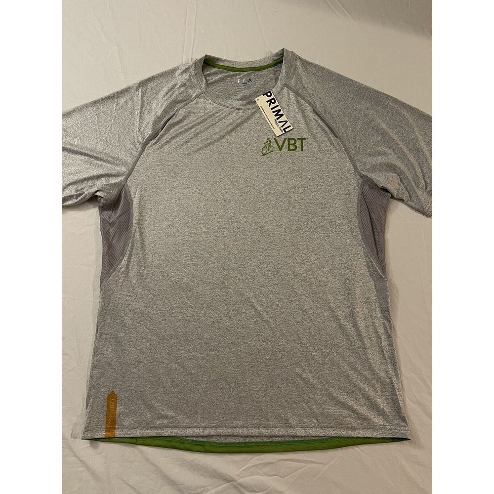 Primal Mens Shirt‎ XL Gray Activewear Double Sided VBT